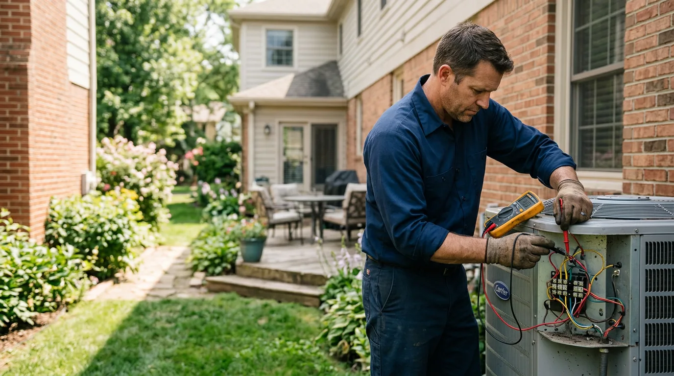 HVAC technician working near Calais, VT